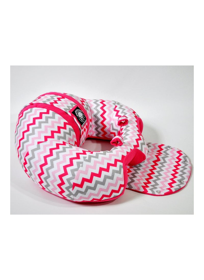 Hugaboo - The Original Infant Sitting Chair Pink Chevron - Image 1