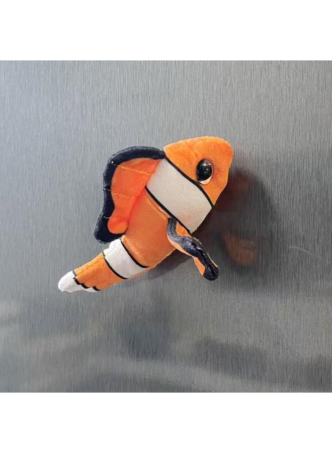 Bluejw Sea Animal Doll Refrigerator Stereo Turtle Plush Toy Cute Underwater World Magnet Clownfish Lobster - Image 1