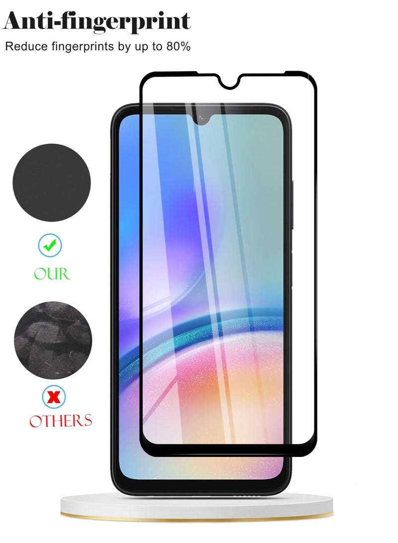 Techie Full Cover 10H Hardness HD Tempered Glass Screen Protector for Samsung Galaxy A05s - Anti-Scratch, Anti-Fingerprint, and Bubbles Free Technology - Image 2