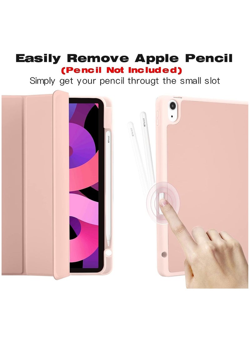 ELTRAZONE iPad Air 4 Case 2020, iPad Air 4th Generation Case with Pencil Holder [Full Body Protection + Apple 2nd Pencil Charging and Auto Wake/Sleep] Smart Stand Cover Case for iPad Air 4 10.9 (Rose Gold) - Image 2