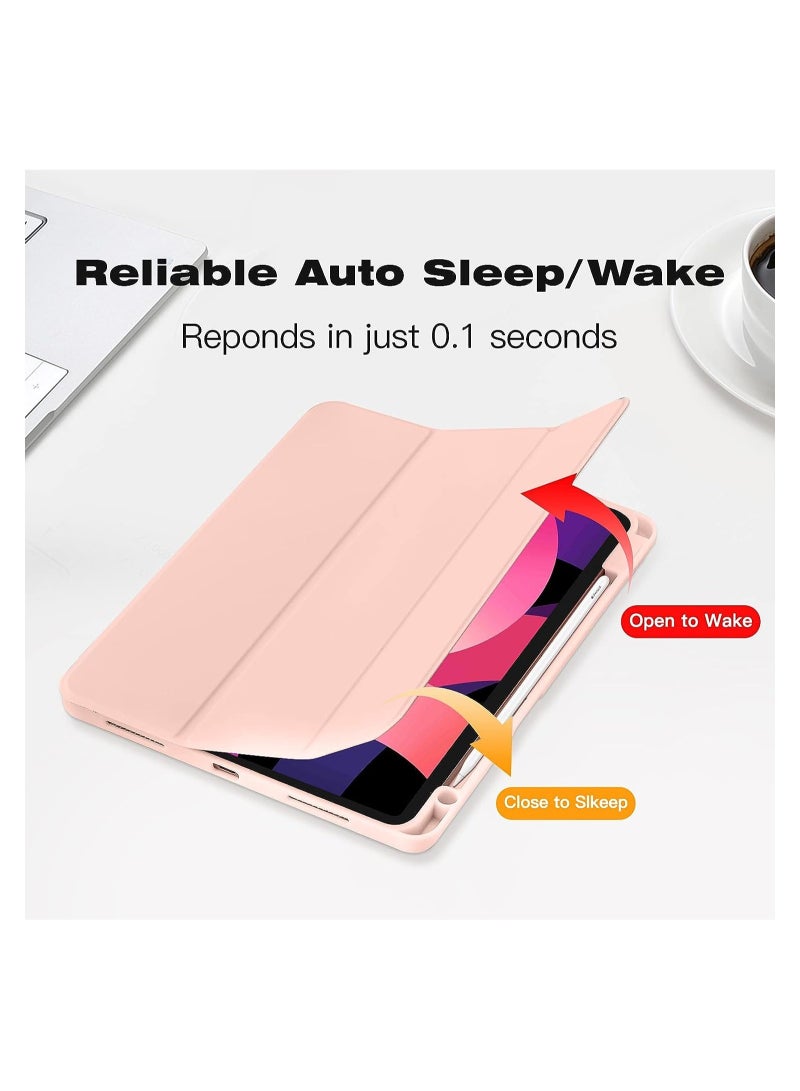 ELTRAZONE iPad Air 4 Case 2020, iPad Air 4th Generation Case with Pencil Holder [Full Body Protection + Apple 2nd Pencil Charging and Auto Wake/Sleep] Smart Stand Cover Case for iPad Air 4 10.9 (Rose Gold) - Image 3