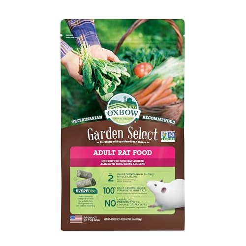 Oxbow Animal Health Garden Select Adult Rat Food GardenInspired Recipe for Adult Rats NonGMO Made in The USA 25 Pound Bag