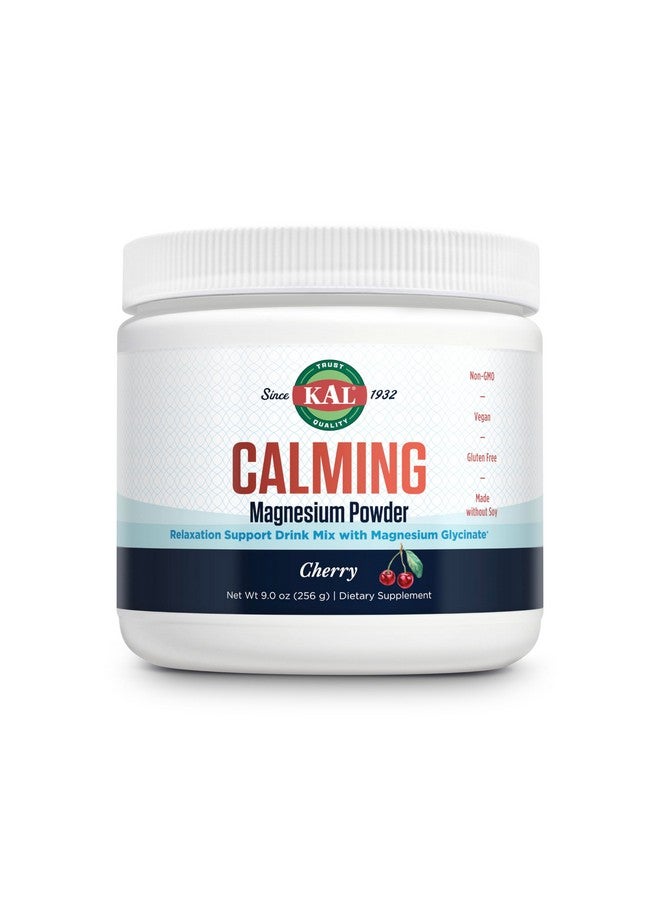 KAL Calming Magnesium Powder - Cherry Flavor Magnesium Supplement - High Absorption, Relaxation Support, No Added Sugar, Vegan, Gluten Free, Made Without Soy - 40 Servings, 9 oz - Image 1