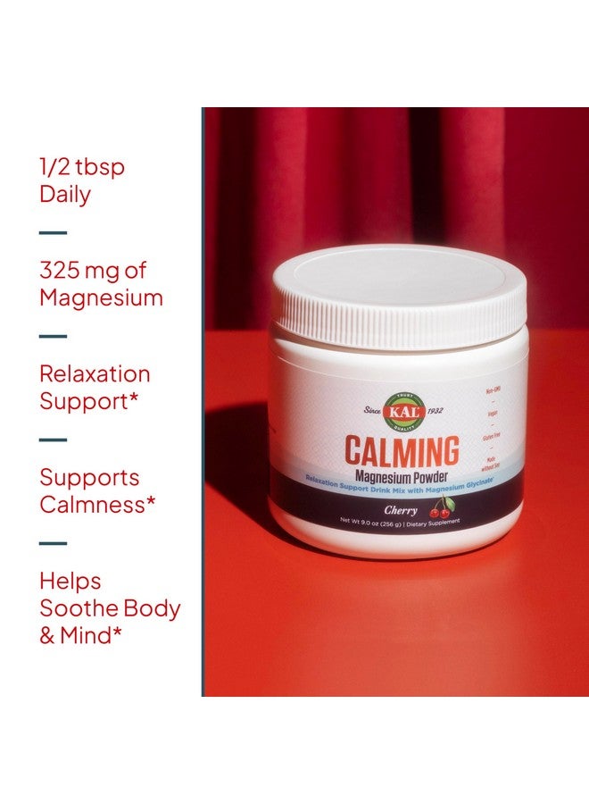 KAL Calming Magnesium Powder - Cherry Flavor Magnesium Supplement - High Absorption, Relaxation Support, No Added Sugar, Vegan, Gluten Free, Made Without Soy - 40 Servings, 9 oz - Image 4
