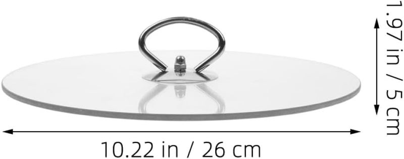 Tempered Glass Cookware Lid 26cm round Thickened Universal Pan Cover Microwave Safe Kitchen Pot Lid for Ceramic Bowls and Food Preservation - Image 2