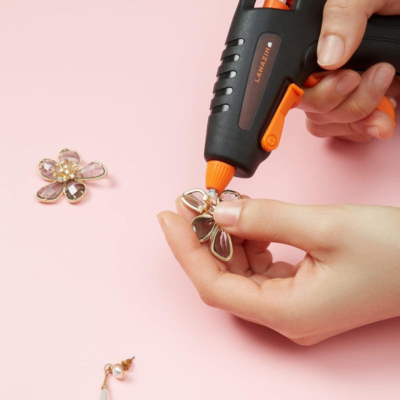 Cordless Glue Gun -15W 3.7V Black - Portable Mini Hot Glue Gun Melting Adhesive Gun Battery-Powered Rechargeable Glue Gun for Arts and Crafts Projects Repairs Scrapbooking Home improvement - Image 3
