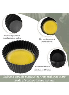Patelai Patelai 20 Pieces Wax Melt Warmer Liners Reusable Silicone Leakproof Wax Liner Candle Tray Liner for Christmas, Candle Warmer(Black)  - Image 4