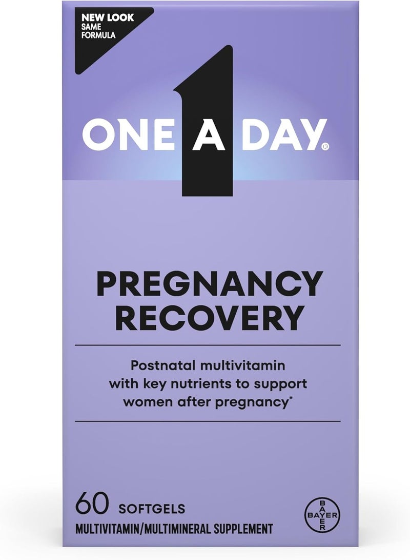 ONE A DAY Postnatal Complete Multivitamin for Post-Pregnancy with Folic Acid and Omega-3 DHA, 60 Count (Packaging May Vary) - Image 1