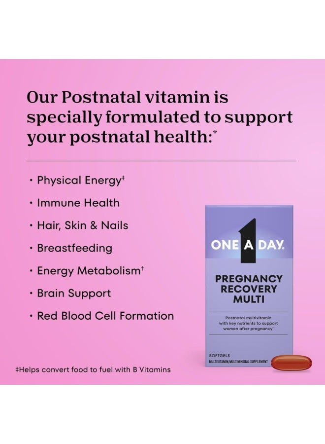 ONE A DAY Postnatal Complete Multivitamin for Post-Pregnancy with Folic Acid and Omega-3 DHA, 60 Count (Packaging May Vary) - Image 2