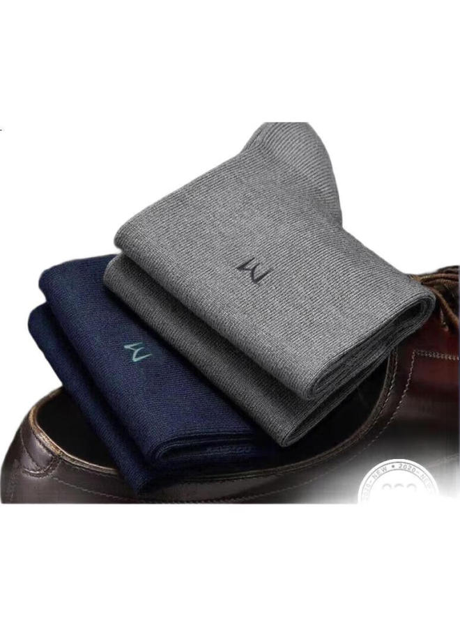 COTTON Xiaonian 24 Years Autumn And Winter New Men'S Mid-Tube Socks【100% Pure Cotton Antibacterial And Odor-Resistant】Breathable Business Long Socks 6 Pairs - Image 3