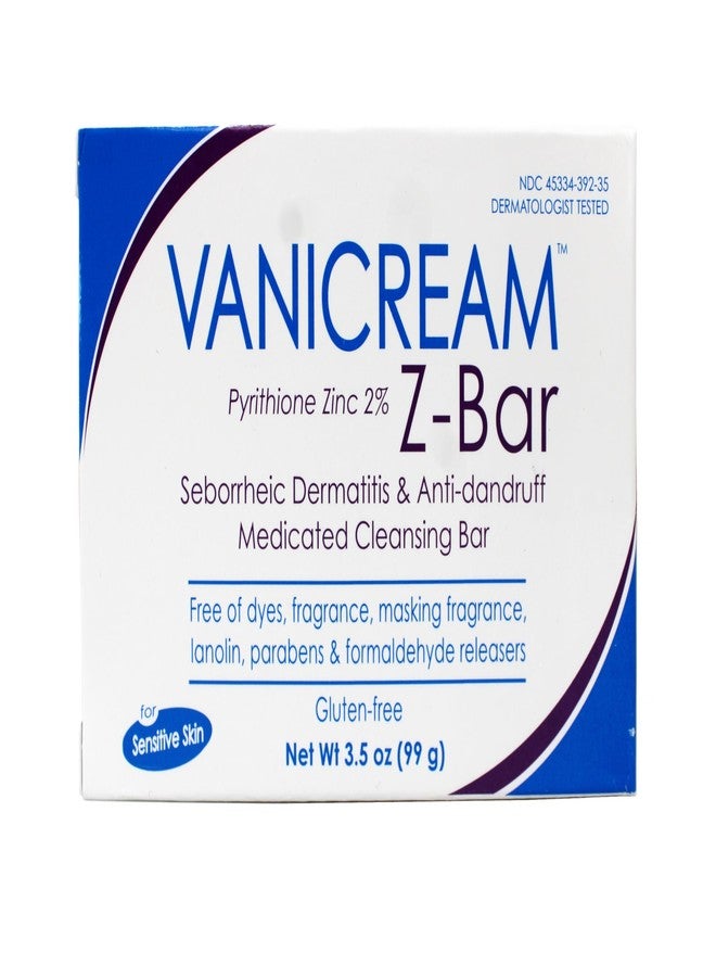 Vanicream Z-Bar Medicated Cleansing Bar, Pyrithione Zinc 2% for Seborrheic Dermatitis & Dandruff, Soap-Free, Gluten-Free, 3.5 oz (Pack of 4) - Image 2