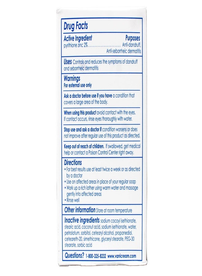Vanicream Z-Bar Medicated Cleansing Bar, Pyrithione Zinc 2% for Seborrheic Dermatitis & Dandruff, Soap-Free, Gluten-Free, 3.5 oz (Pack of 4) - Image 4