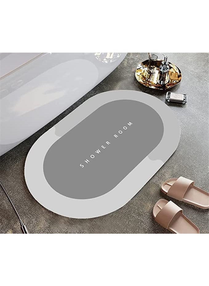 Agirlvct - AGIRLVCT Shower Room Bath Mat | Non- Slip Base Memory Natural Rubber Bathroom Quick Water Door Shower Mat - Image 1