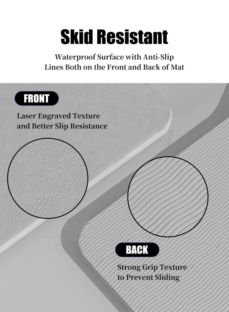 URbazaar Yoga Mat for Women and Men, Extra Long and Wide Exercise Mat(72"x24"), Large Non Slip Workout Mat for Yoga, Pilates, Fitness, Barefoot Workouts, Home Gym Studio - Image 3