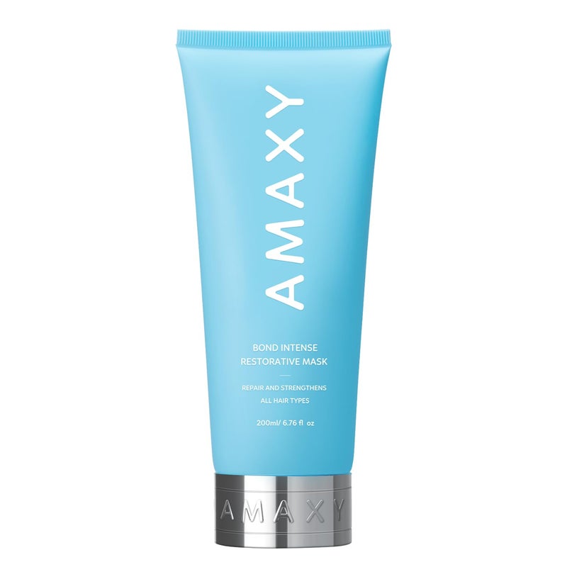AMAXY Bond Intense Restorative Hair Mask – Deep Conditioning Treatment for Dry, Damaged Hair – Keratin-Enriched Formula for Frizz Control & Split End Repair – Sulfate-Free – 6.76 floz - Image 1