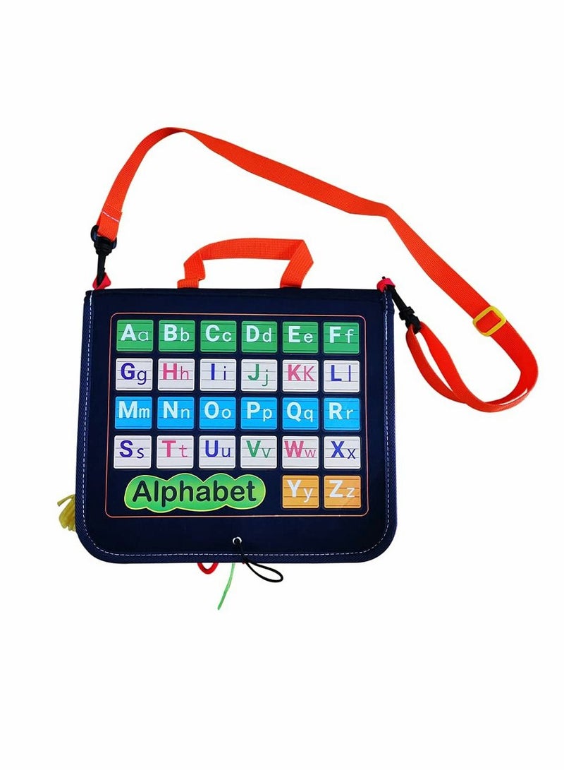 Y&D KASTWAVE Montessori Toddler Busy Board, Sensory Travel Toy for Toddlers and Young Children 1-3 Years Old, Book Bag, Learning to Dress Activity with Alphabet Kids - Image 4