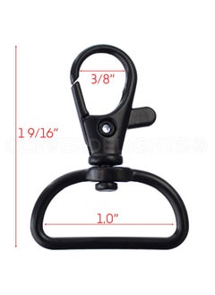 1 Wide Swivel Lobster Clasps Dark Black Color 25 Pack - pzsku/Z870B9DB74AD3B01C26B3Z/45/_/1720075217/d76a3e98-5ec8-4379-b24b-95cf74d25548