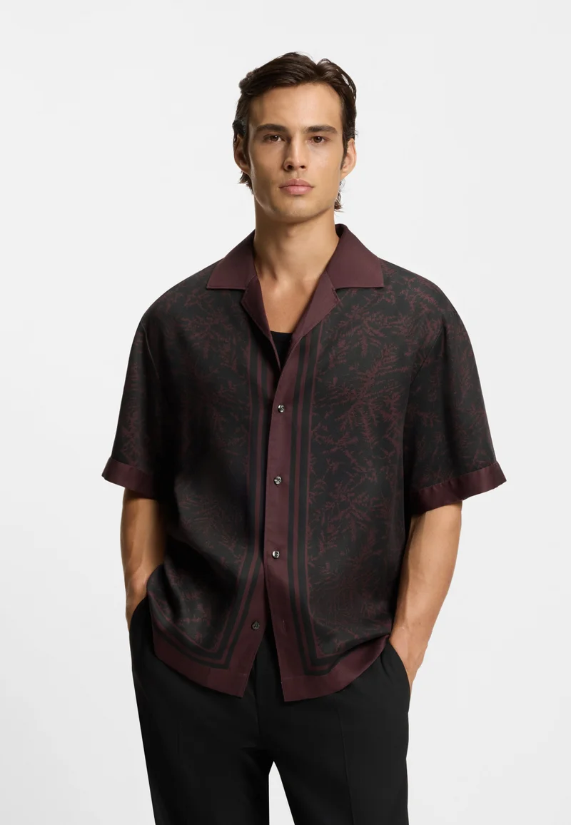 Oversized-fit shirt with digital print