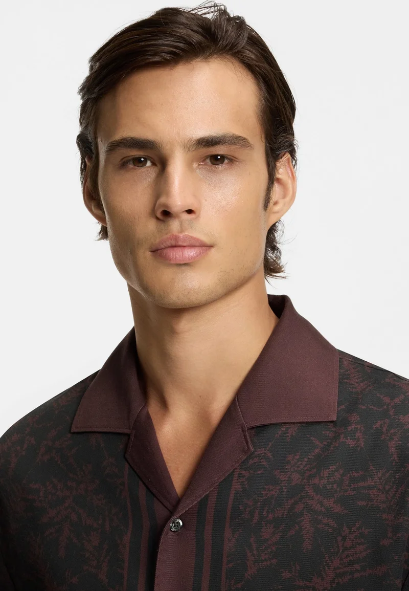 HUGO Oversized-fit shirt with digital print