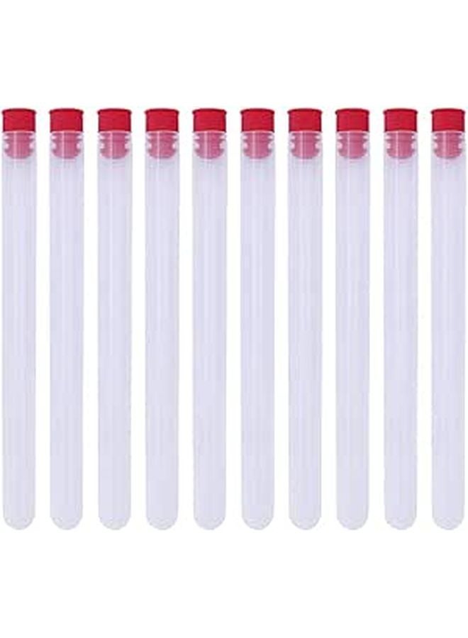 10 Pcs Clear Plastic Storage Barrels With Lids For Needles Beads Organizer - Image 1