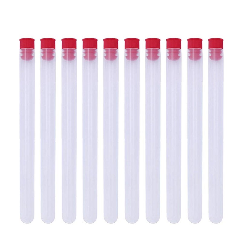 10 Pcs Clear Plastic Storage Barrels With Lids For Needles Beads Organizer - Image 2