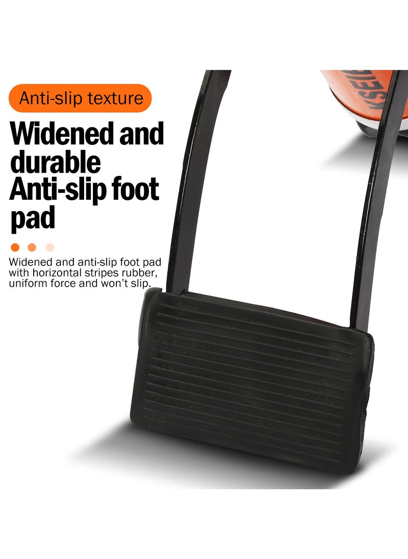KSEIBI Air Foot Pump with Air Pressure Gauge, Portable Air Pump Inflator Pump Size 50x120mm, Sports Air Pump for Sports Balls, Bikes, Scooter, Car, Motorcycles and Toys Inflatable, Compact and Heavy Duty.  - Image 2