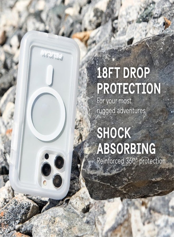 بيلكان جراب Pelican Voyager Series - لهاتف iPhone 15 Pro Max مقاس 6.7 بوصة [متوافق مع MagSafe] [مضاد للاصفرار] جراب هاتف مغناطيسي للشحن مع مشبك حزام وحافظة وحامل [حماية من السقوط من ارتفاع 18 قدمًا وفقًا للمعايير العسكرية] - شفاف - Image 4