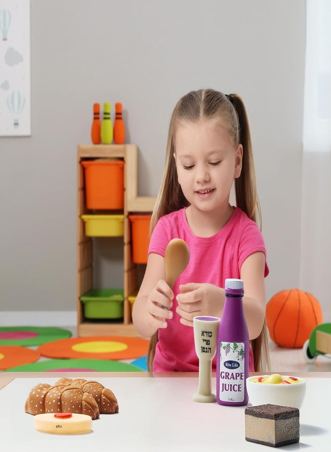 Rite Lite My First Shabbat Play Food Set - Jewish Kids Gift, Pretend Play Judaica Toy - Includes Challah, Grape Juice, Kiddush Cup, and More - Great Jewish Educational Toy for Shabbat Learning & Fun - Image 4