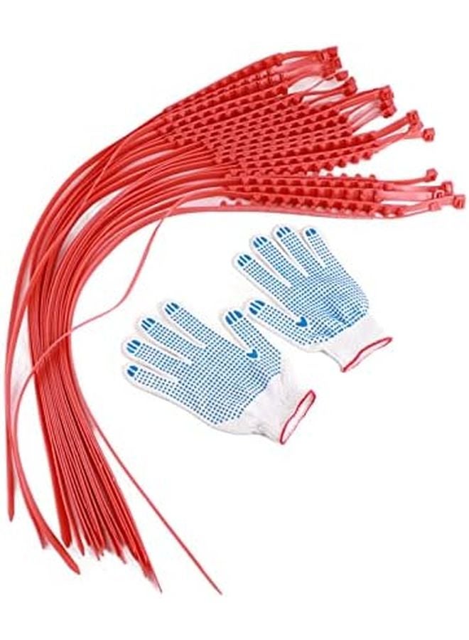 Acouto 20pcs Nylon Snow Chains Anti Skid Tire Traction Straps for Car Truck SUV - Image 1