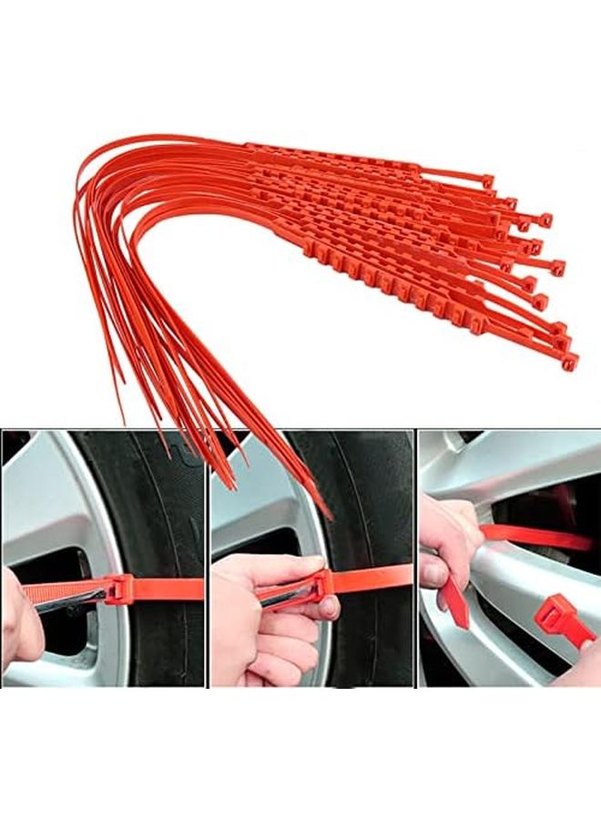 Acouto 20pcs Nylon Snow Chains Anti Skid Tire Traction Straps for Car Truck SUV - Image 3