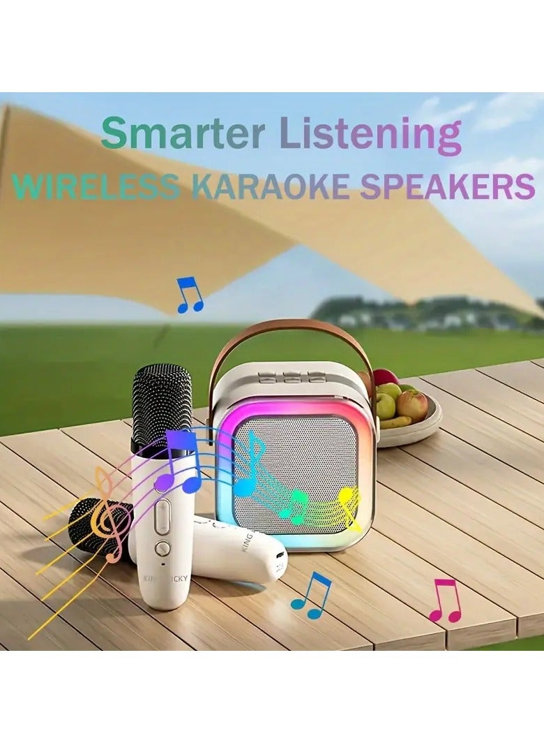 Karaoke Machine, Portable Bluetooth Speaker with Wireless Microphone, Music MP3 Player - Image 1