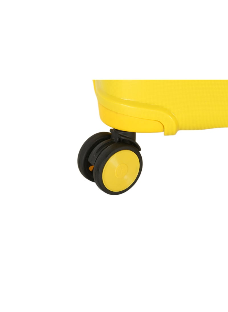 اتش تي مجموعة حقائب سفر إتش تي، من أربع قطع - حقائب متينة بهيكل صلب مع عجلات دوارة، ومقبض تلسكوبي، وسحابات مضادة للسرقة (13/20/24/28 بوصة، 13.5/49/80/116 لترًا، مجموعة سفر خفيفة الوزن، لون أصفر) - Image 5