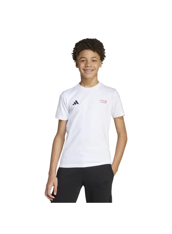 Adidas J Mrvl Sm Gfx T White Training T-Shirts For Junior 7-8Y
