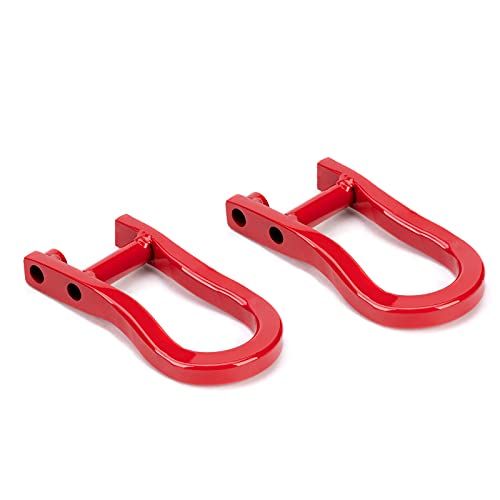 WEILEITE Front Bumper Tow Hook Shackles Chevy Silverado GMC Sierra 1500 2007-2018 Silverado 1500 LD 2019 Sierra 1500 Limited 2019 Replace 84192871(2Pcs,Red) - Image 3