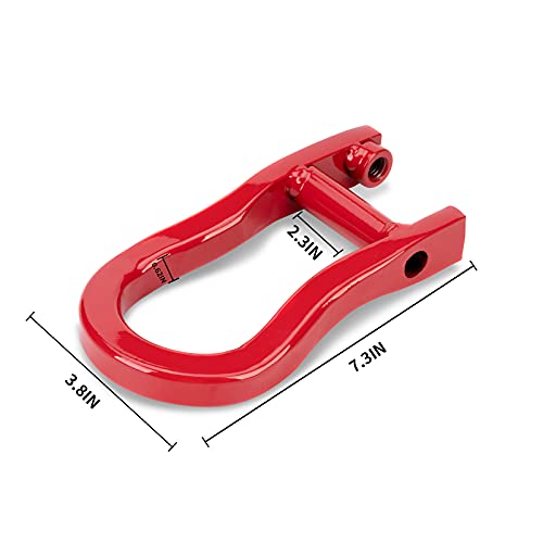 WEILEITE Front Bumper Tow Hook Shackles Chevy Silverado GMC Sierra 1500 2007-2018 Silverado 1500 LD 2019 Sierra 1500 Limited 2019 Replace 84192871(2Pcs,Red) - Image 5