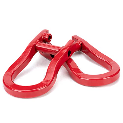 WEILEITE Front Bumper Tow Hook Shackles Chevy Silverado GMC Sierra 1500 2007-2018 Silverado 1500 LD 2019 Sierra 1500 Limited 2019 Replace 84192871(2Pcs,Red) - Image 4