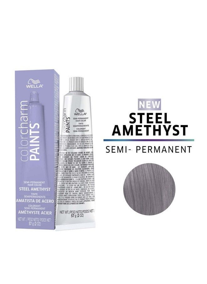 WELLA Color Charm - Paints Semipermanent Hair Dye For Temporary Hair Color Intermixable Shades Steel Amethyst - Image 1