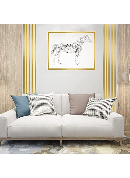Fezda Fezda Gold 50m 1cm Tile Stickers Waterproof SelfAdhesive Floor Sealing Caulk Strip Golden Line Border Sticker Wall Sea  - Image 5