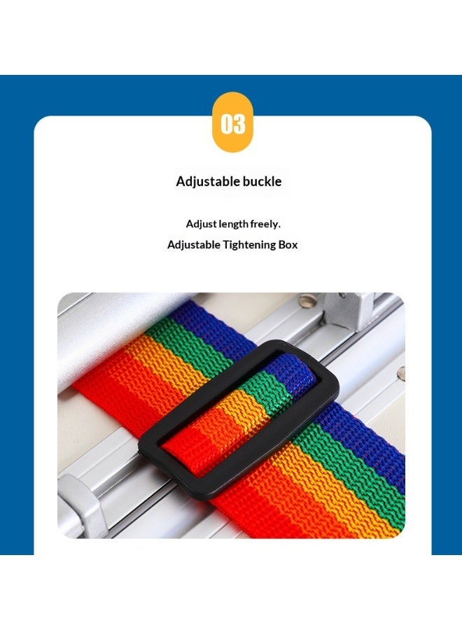 2 Pack Luggage Straps Adjustable Buckle Tie Down Colorful Pack Straps - Image 4