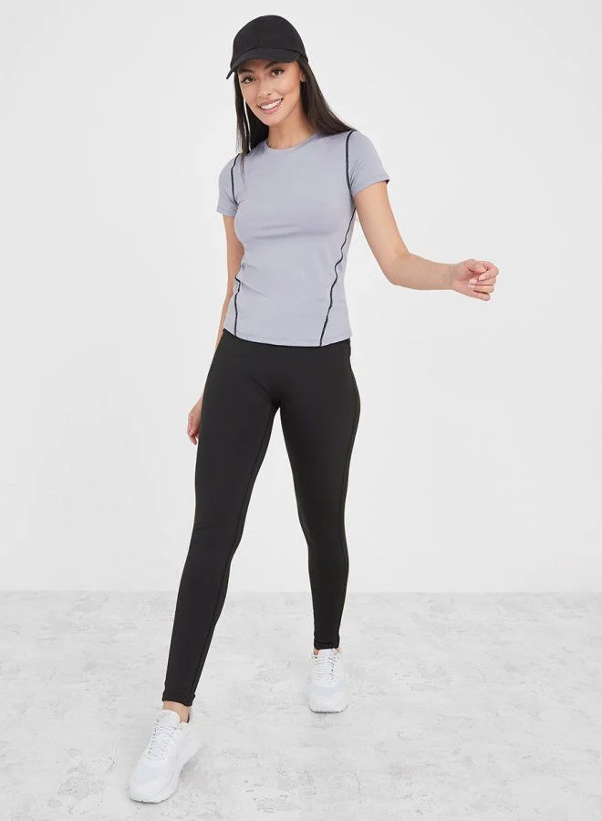 Styli Active Pack of 2 - Contrast Stitch Detail T-shirt