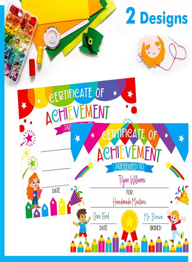Gethelud 40 PCS Preschool Diploma, Certificate of Achievement in 2 Designs Colorful Certificate of Awards School Classroom Supplies for Kids Students Kindergarten Boys Girls - Image 3