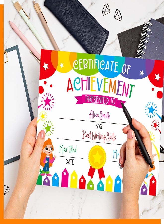 Gethelud 40 PCS Preschool Diploma, Certificate of Achievement in 2 Designs Colorful Certificate of Awards School Classroom Supplies for Kids Students Kindergarten Boys Girls - Image 4