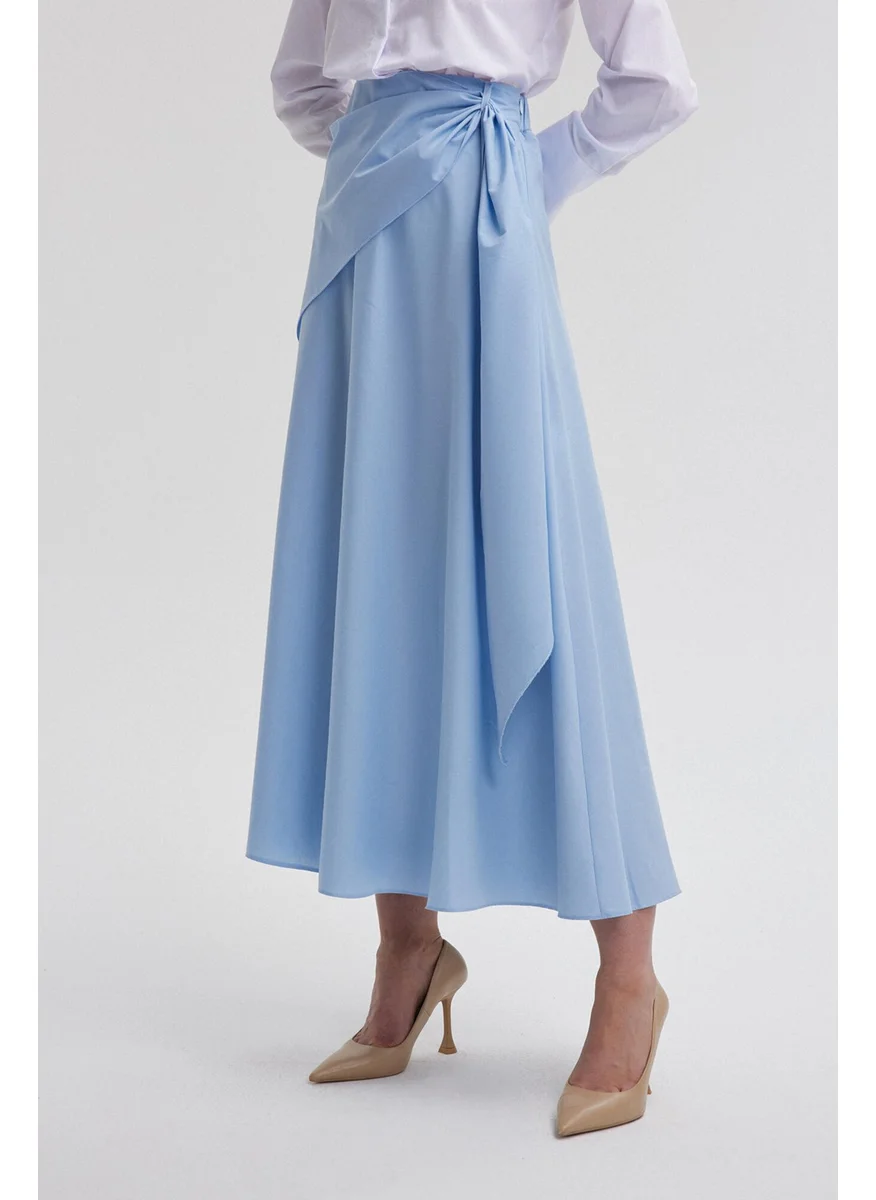 تاتشي Poplin Skirt with Touche Tie Detail