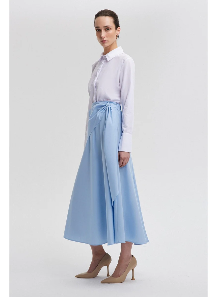 تاتشي Poplin Skirt with Touche Tie Detail