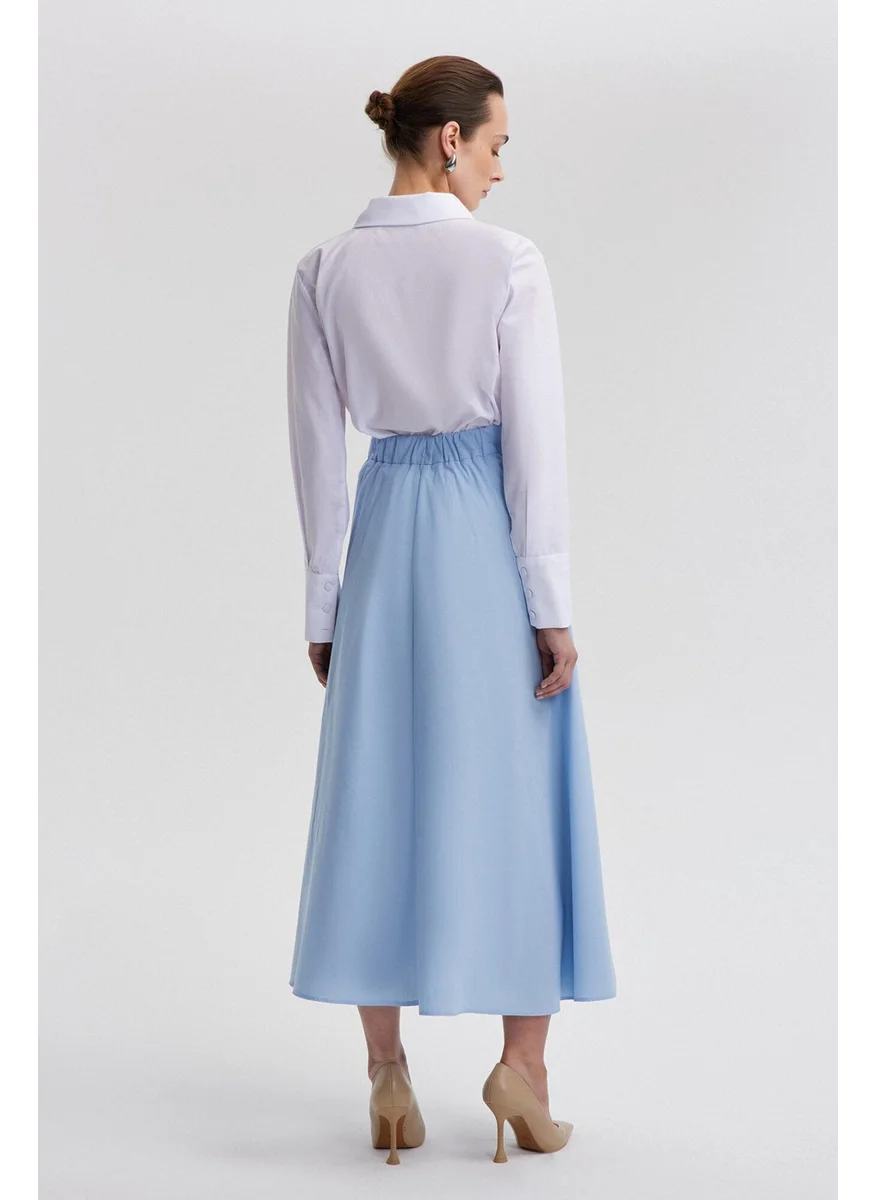 تاتشي Poplin Skirt with Touche Tie Detail