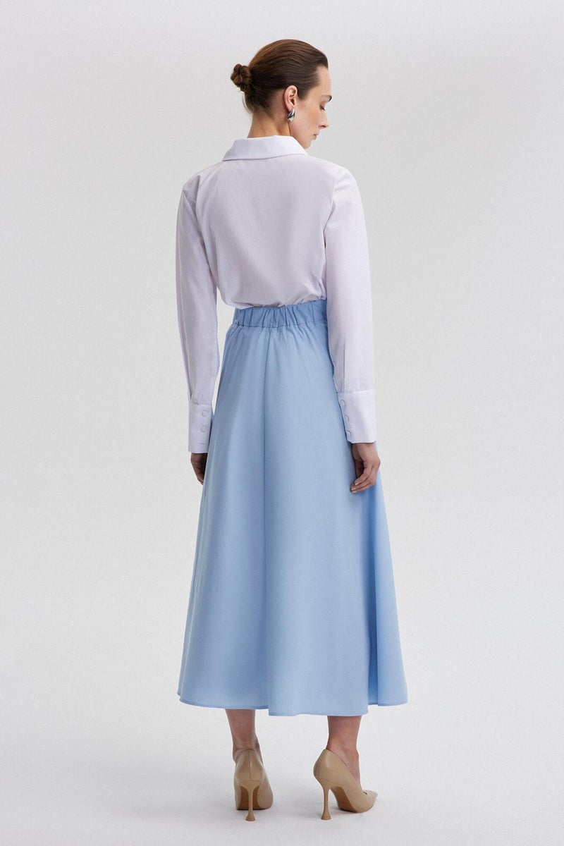 Touche Poplin Skirt with Touche Tie Detail  - Image 5