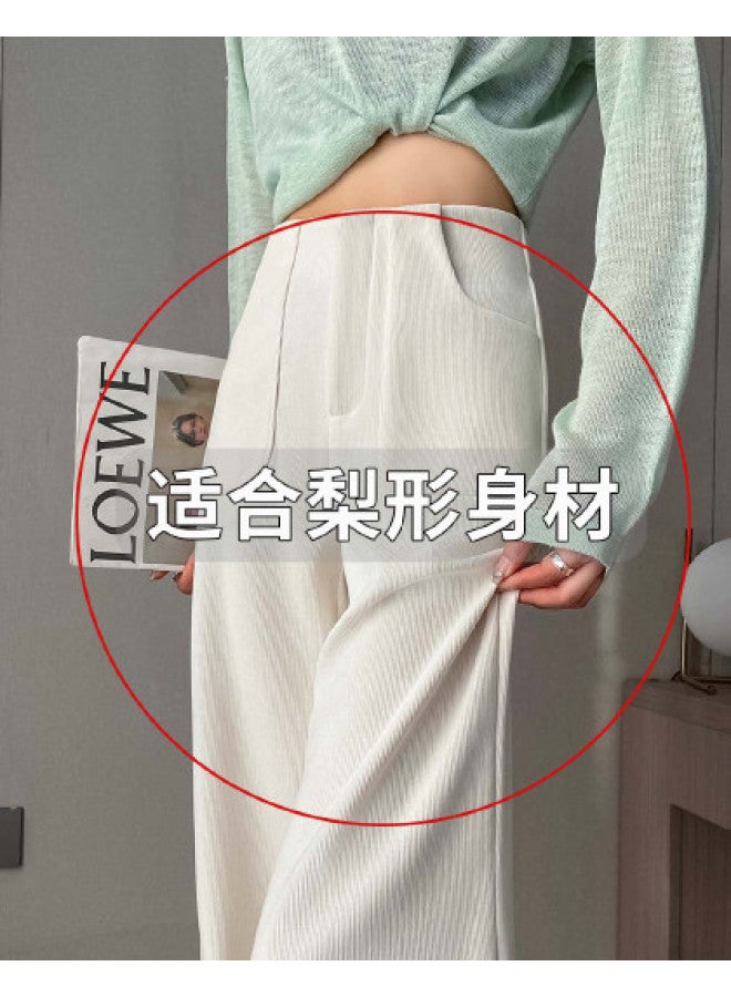 Hstyle Women's Wide-leg Suit Pants 2025 Spring Collection Fashion High-waisted Slimming Loose Flowy Versatile Straight-leg Casual Trousers - Image 1