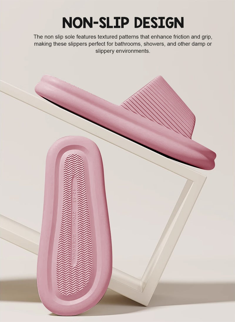 هومار كيت نعال وسادة للحمام، نعال استحمام منزلية ناعمة وخفيفة الوزن مضادة للانزلاق، نعال استحمام منزلية سريعة الجفاف من مادة إي في إيه للرجال والنساء، نعال منزلية للاستخدام الداخلي والخارجي - Image 3