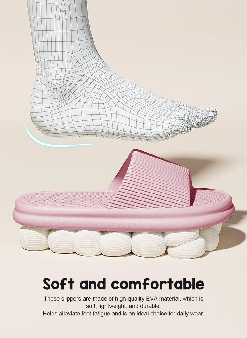 هومار كيت نعال وسادة للحمام، نعال استحمام منزلية ناعمة وخفيفة الوزن مضادة للانزلاق، نعال استحمام منزلية سريعة الجفاف من مادة إي في إيه للرجال والنساء، نعال منزلية للاستخدام الداخلي والخارجي - Image 2