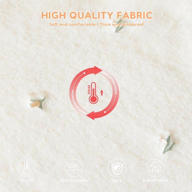 SONARIN Warm Baby Hooded Cloak,Toddler Poncho Cape Shawl Snowsuit Winter Outfit Snow Jacket Coat for Boys Girls 1-3 Years(Bear) - Image 3